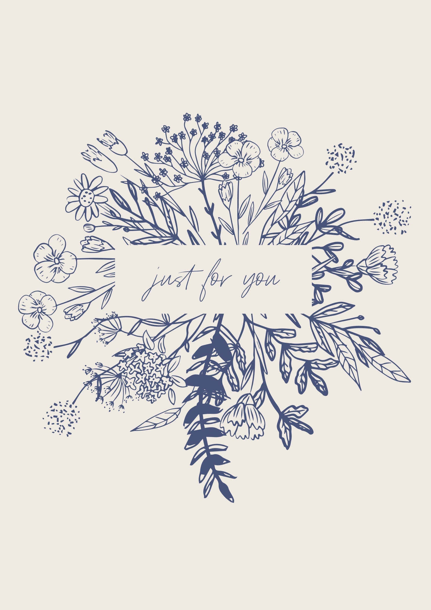 Greeting Card Dainty - JUST FOR YOU SPRAY